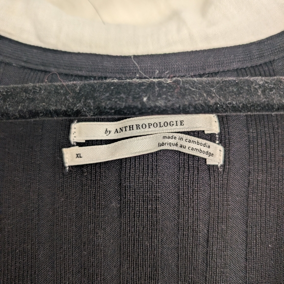 Anthropologie Black and White Ruffled Cardigan - Picture 5 of 5